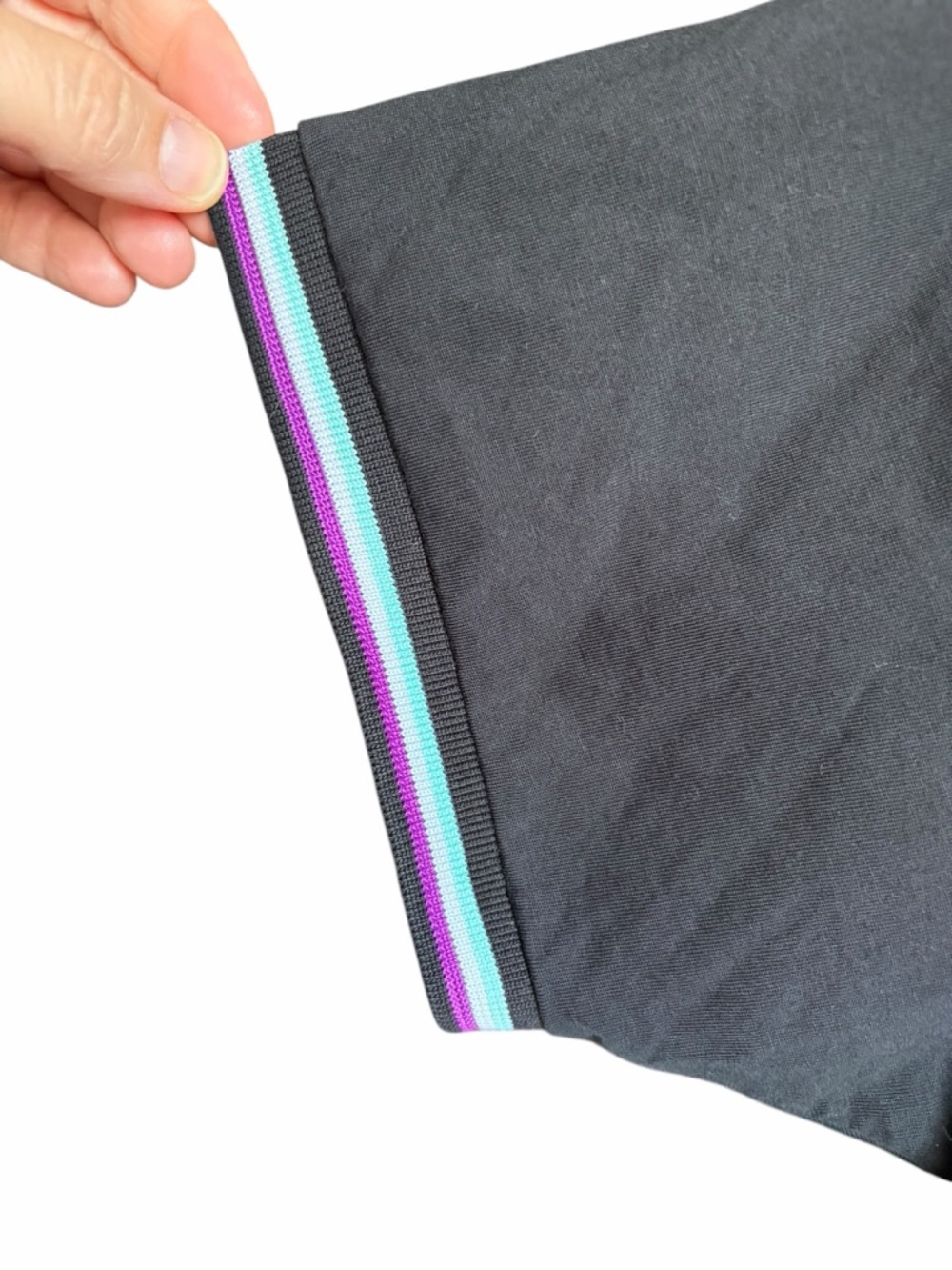 Psycho Bunny Black Short-Sleeve Ringer Tee with Purple & Mint Accents - Picture 2 of 5